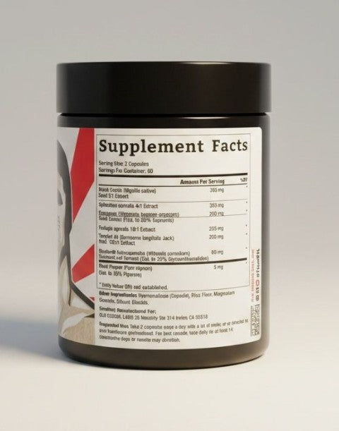 Testosterone Booster 120 Caps | Energía, Estamina y Rendimiento Masculino.