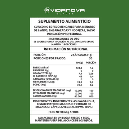 Ashwagandha + Magnesio | Tu fórmula de máxima potencia Anti-Estrés.