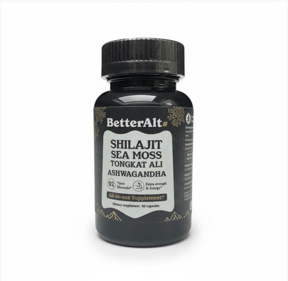 Shilajit Betteralt | Con Sea Moss, Tongkat Ali y Ashwagandha.