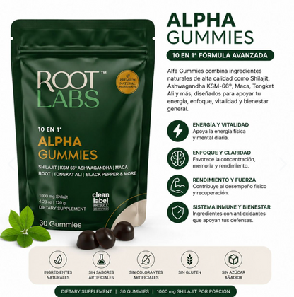 Alpha Gummies Root Labs 30 Gummies.