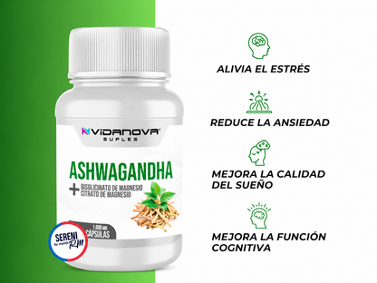 Ashwagandha + Magnesio | Tu fórmula de máxima potencia Anti-Estrés.